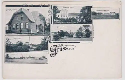 901645 Mehrbild Ak Gruß aus Próchnowo Großpolen Schulhaus usw. um 1900