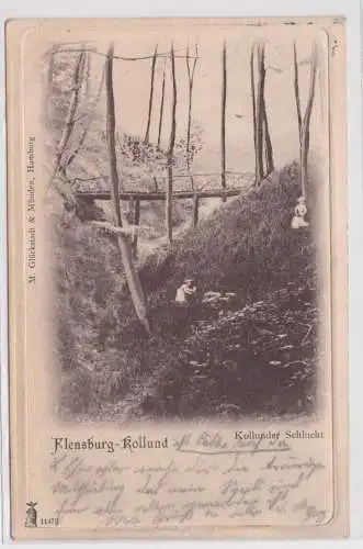 901846 Ak Flensburg-Kollund Kollunder Schlucht 1903