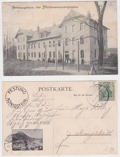 46987 Ak Königstein Erholungsheim für Militärvereinsmitglieder 1906