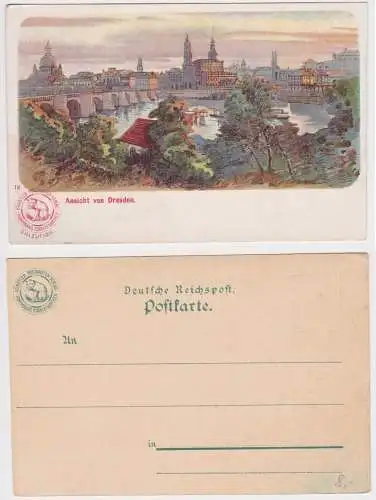 99968 Reklame Ak Lithographie Ansicht von Dresden um 1900