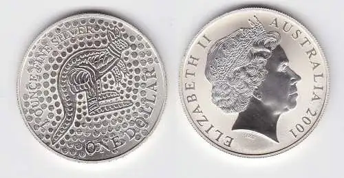 1 Dollar Silber Münze Australien Rotes Riesen Känguru 2001 1 Unze Ag (130840)