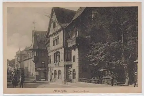 36199 Ak Meiningen Hennebergerhaus um 1930