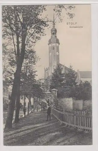 72658 Ak Stolp in Pommern Schloßkirche um 1920