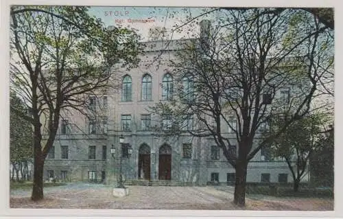 66535 Ak Stolp in Pommern königliches Gymnasium um 1906