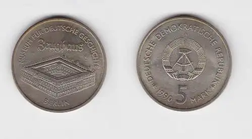 DDR Gedenk Münze 5 Mark Berlin Zeughaus 1990 vorzüglich (148818)