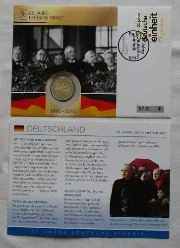2 Euro Münze 2015 Numisbrief zum Jubiläum 25 Jahre Deutsche Einheit BRD (108579)
