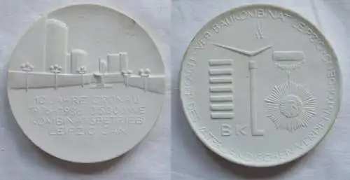 DDR Medaille VEB Baukombinat Leipzig - 10 Jahre Grünau 1976 - 1986 (149108)