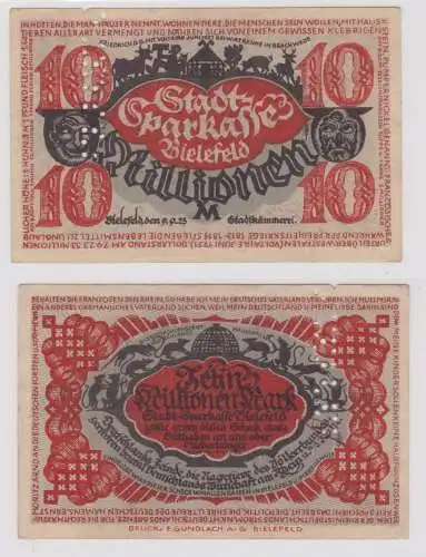 10 Millionen Mark Banknote Inflation Stadt Sparkasse Bielefeld 9.9.1923 (137339)