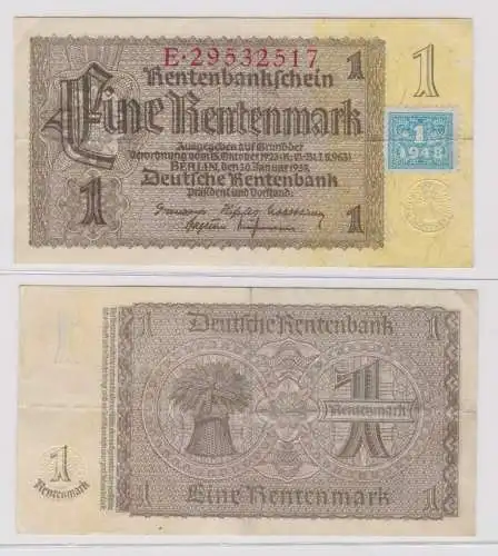 1 Mark Banknote DDR Deutsche Notenbank 1948 Kuponausgabe Ro.Nr.330 b (137834)