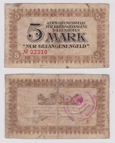 5 Mark Banknote Verwaltungsstelle für Kriegsgefangene Diedenhofen o.D. (137651)