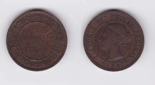 1 Cent Kupfer Münze Kanada Canada 1882 (123079)
