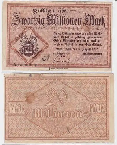 50 Millionen Mark Banknote Stadt Odenkirchen 5.8.1923 (121985)