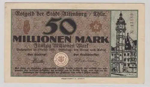 Banknote 50 Millionen Mark Notgeld Stadt Altenburg Oktober 1923 (135845)
