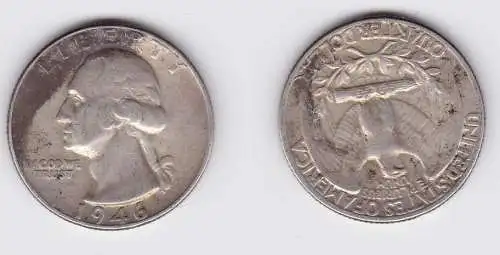 1/4 Dollar Silber Münze USA 1946 (120645)