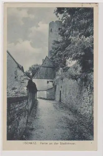 41227 Ak Oschatz - Partie an der Stadtmauer 1921