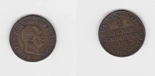 1/2 Silber Groschen Münze Preussen 1867 A ss (127287)