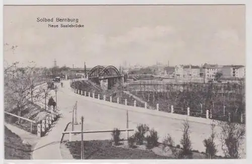 46666 AK Solbad Bernburg neue Saalebrücke um 1910