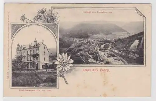 38683 Mehrbild Ak Gruß aus Cordel Kordel Eifel Hotel Restaurant 1918