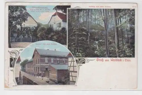89659 Mehrbild Ak Gruß aus Waldeck in Thüringen Gasthof usw. um 1910