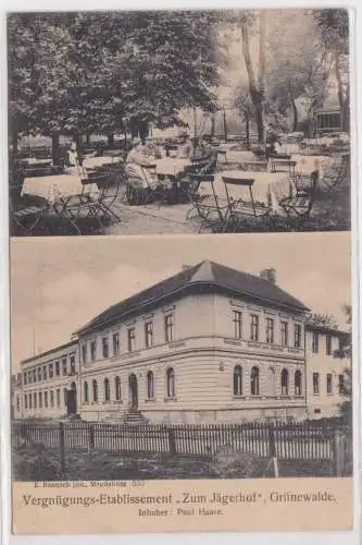 86894 Mehrbild Ak Grünewalde Vergnügungs-Etablissement "Zum Jägerhof" 1909