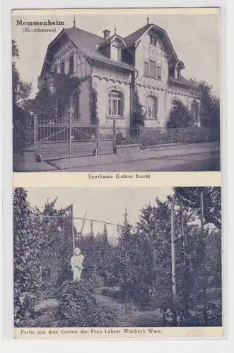 99026 Mehrbild Ak Mommesheim (Rheinhessen) Sparkasse (Lehrer Koch) usw. 1915