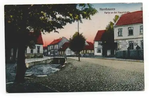 51117 Ak Hornhausen bei Oschersleben - Partie an der Hauptstraße1922