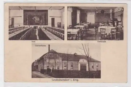 82939 Mehrbild Ak Großolbersdorf im Erzgebirge Turnerheim um 1930