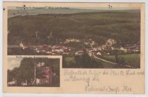 11499 Mehrbild Ak Rosenberg bei Possendorf Partie vor der Waldschänke 1928