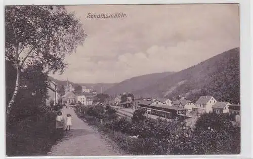 93256 Bahnpost AK Schalksmühle - Totalansicht mit Bahnhof 1911