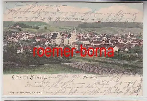 76263 Ak Gruss aus  Krumbach Panorama 1902