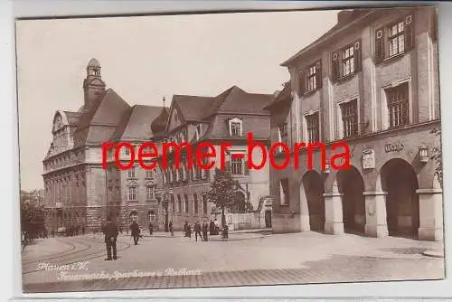 76920 Ak Plauen im Vogtland Feuerwache, Sparkasse, Rathaus 1927