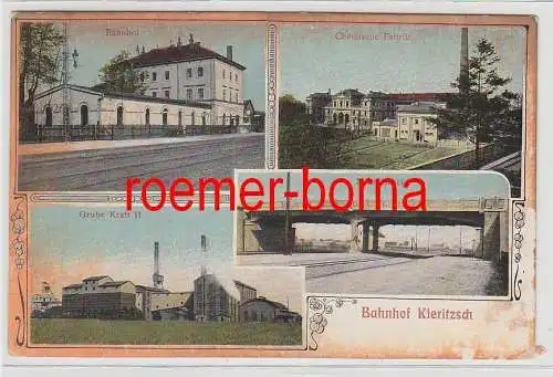 76984 Mehrbild Ak Bahnhof Kieritzsch in Sachsen 1907