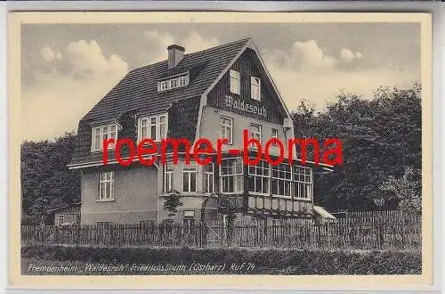 77367 Ak Fremdenheim Waldesruh Friedrichsbrunn (Ostharz) 1943