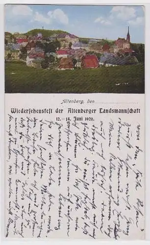 91378 AK Wiedersehensfest der Altenberger Landsmannschaft 12.-14. Juni 1920