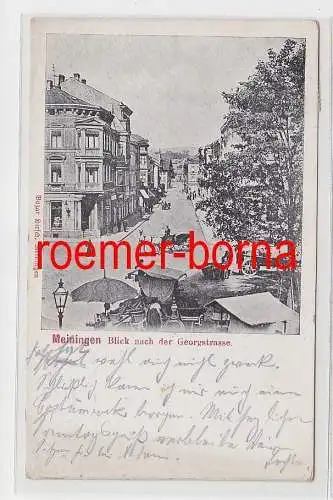 73697 Ak Meiningen Blick nach der Georgstrasse 1906