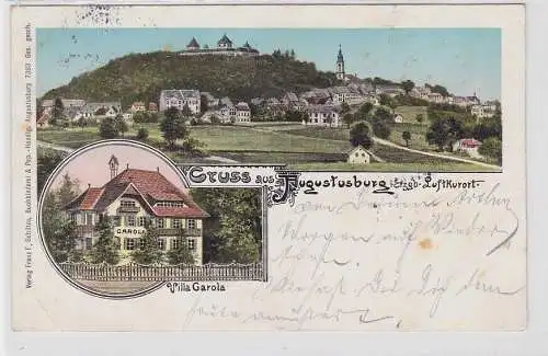 74926 Ak Gruß aus Augustusburg im Erzgebirge Villa Carola 1904