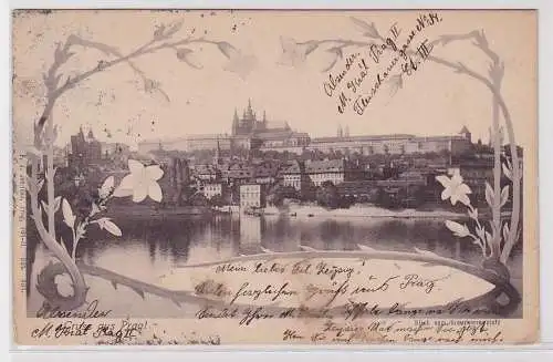 89898 AK Gruss aus Prag - Blick vom Kreuzherrenplatz 1906