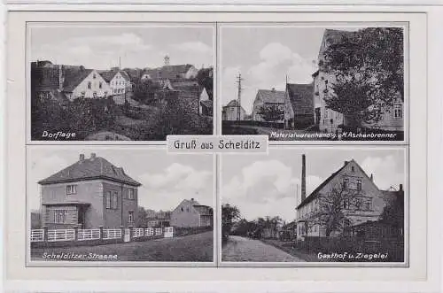 89442 Mehrbild Ak Gruß aus Schelditz Gasthof, Ziegelei usw. um 1940