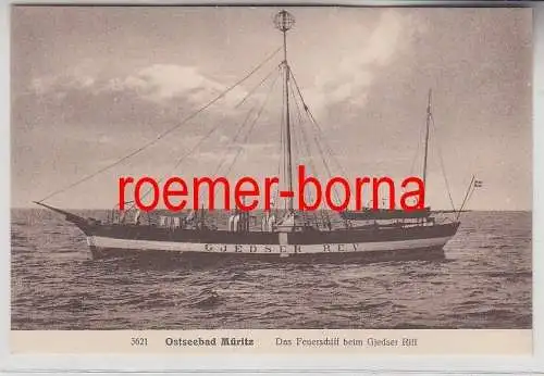 39678 Ak Ostseebad Müritz Das Feuerschiff beim Gjedser Riff  um 1930
