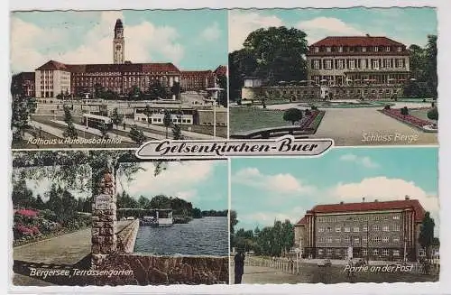 84017 Mehrbild AK Gelsenkirchen-Buer - Rathaus, Schloss Berge, u.a. 1963