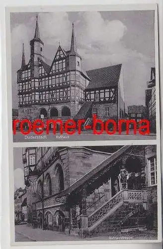 68891 Mehrbild Ak Duderstadt Rathaus und Rathaustreppe um 1930