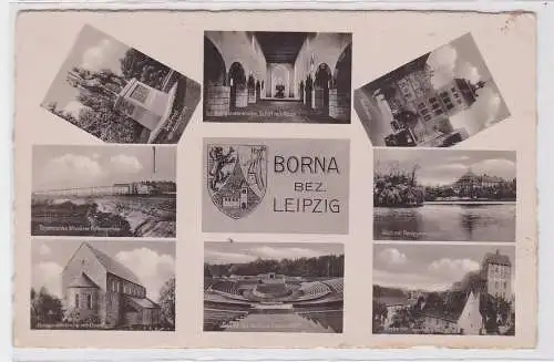 81350 Mehrbild AK Borna Bezirk Leipzig - Reichstor, Kunigundenkirche, usw. 1941