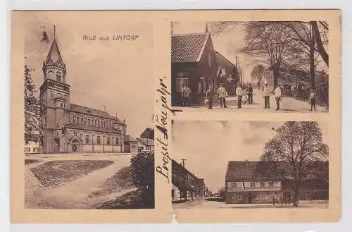 59302 Mehrbild AK Gruß aus Lintorf - Kirche und weitere Ortsansichten