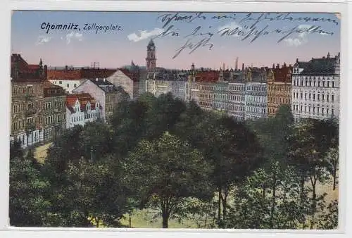83703 Ak Chemnitz - Blick auf den Zöllnerplatz um 1915