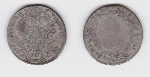10 Kreuzer Silber Münze Österreich Haus Habsburg 1772 A ss (155934)