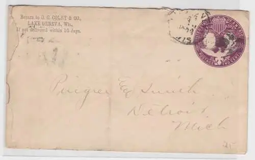 96018 Ganzsachen Brief USA Kolumbus Ausstellung 1492-1892