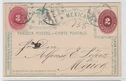86647 seltene Ganzsachen Postkarte Mexiko 5 Centavos 1893