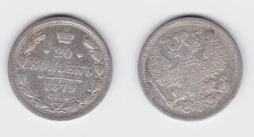 20 Kopeken Silber Münze Russland 1879 (155594)
