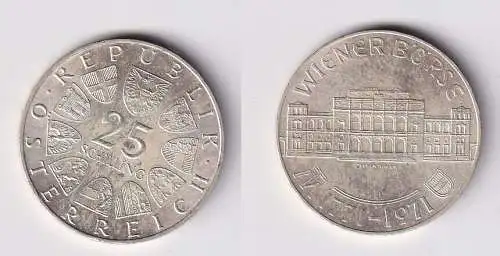25 Schilling Silber Münze Österreich Wiener Börse 1771-1971 (166099)