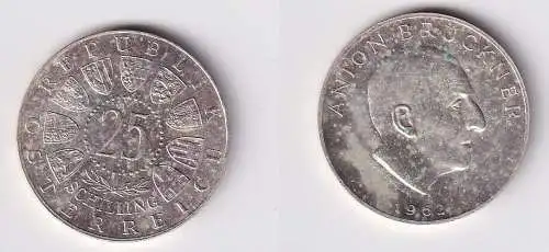 25 Schilling Silber Münze Österreich 1962 Anton Bruckner (166007)